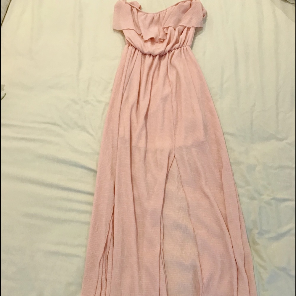 Maxi strapless summer dress